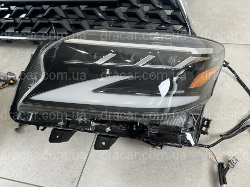 Комплект рестайлинга Lexus GX 460 2014-2019 в 2020+ (фары, решетка) артикул 8692