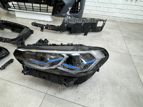 Комплект рестайлинга передней части M paket LCI 2022+ для BMW X3 G01 2018-2021 / BMW X4 G02 2018-2021 артикул 8688