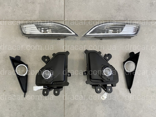 Led туманные фары + заглушки + указатели поворота Lexus GX 460 2014-2021 (левая+правая) артикул 7353