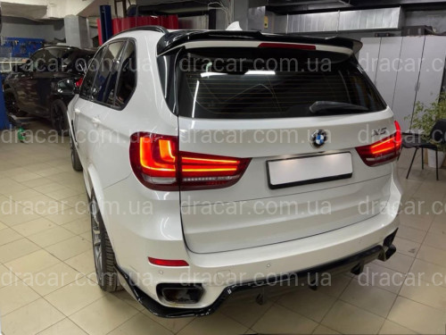 Диффузор накладка заднего бампера Paradigma M-Performance для BMW X5 F15 2013-2018, цвет черный глянец артикул 8712