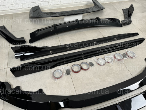 Комплект обвеса Paradigma BMW X5 F15 2013-2018 (передняя юбка, лезвия под пороги, задний диффузор, спойлер), цвет черный глянец артикул 8714