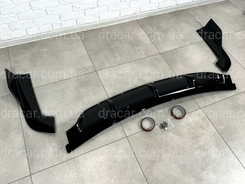 Диффузор накладка заднего бампера Paradigma M-Performance для BMW X5 F15 2013-2018, цвет черный глянец артикул 8712