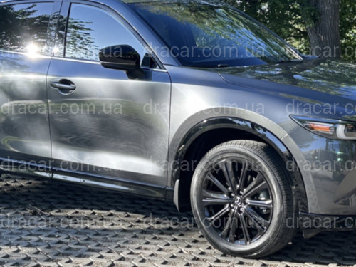 Брызговики Mazda CX-5 2022+ USA TURBO С ЧЕРНЫМИ ГЛЯНЦЕВЫМИ АРКАМИ комплект 4шт артикул 7757