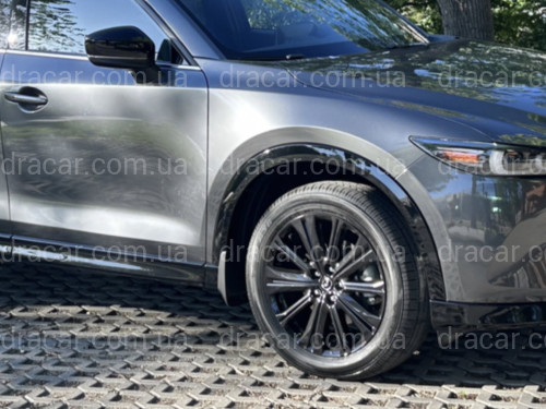 Брызговики Mazda CX-5 2022+ USA TURBO С ЧЕРНЫМИ ГЛЯНЦЕВЫМИ АРКАМИ комплект 4шт артикул 7757