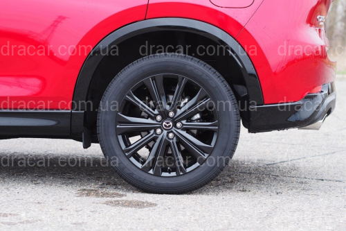 Брызговики Mazda CX-5 2022+ USA TURBO С ЧЕРНЫМИ ГЛЯНЦЕВЫМИ АРКАМИ комплект 4шт артикул 7757