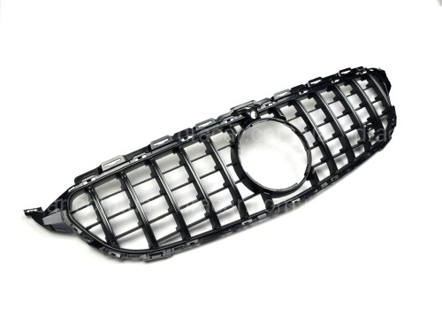 Решетка радиатора GT CHROME Mercedes C-Class W205 2014-2018 ПОД КАМЕРУ артикул 8779