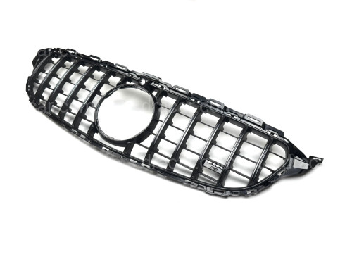 Решетка радиатора GT CHROME Mercedes C-Class W205 2014-2018 ПОД КАМЕРУ артикул 8779