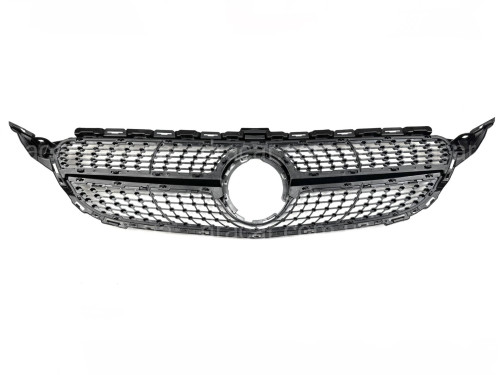 Решетка радиатора Diamond Silver Mercedes C-Class W205 2019-2021 артикул 7946