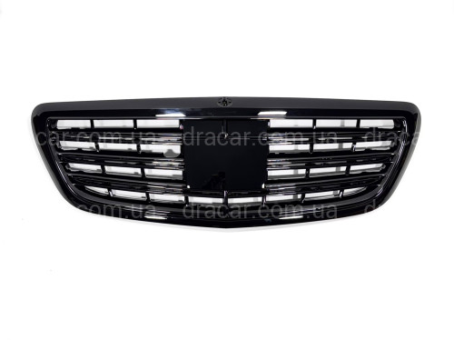 Решетка радиатора без радара BLACK ДЛЯ AMG для Mercedes-Benz S-class W222 2013-2020 артикул 8810
