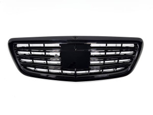 Решетка радиатора без радара BLACK ДЛЯ AMG для Mercedes-Benz S-class W222 2013-2020