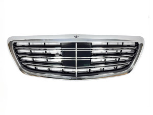 Решетка радиатора под радар CHROME ДЛЯ AMG для Mercedes-Benz S-class W222 2013-2020