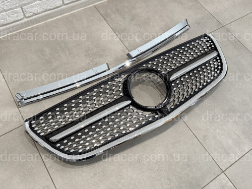 Решетка радиатора DIAMOND BLACK Mercedes Benz Vito W447 2014-2019 артикул 8822