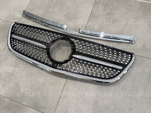 Решетка радиатора DIAMOND BLACK Mercedes Benz Vito W447 2014-2019 артикул 8822