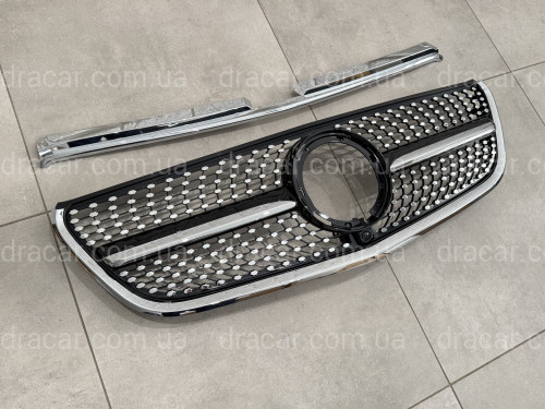 Решетка радиатора DIAMOND BLACK Mercedes Benz Vito W447 2020-2023  артикул 8826
