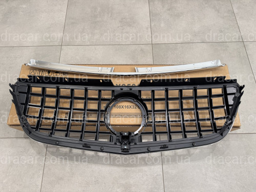 Решетка радиатора GT CHROME Mercedes Benz Vito W447 2020-2023 артикул 8823