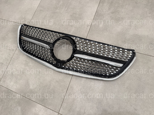 Решетка радиатора DIAMOND BLACK Mercedes Benz V-class W447 2014-2019 ДЛЯ AMG И ОБЫЧНОГО артикул 8830