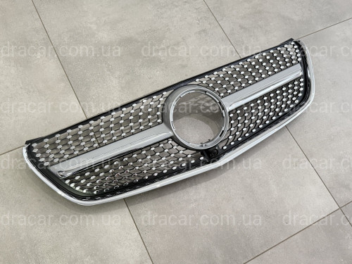 Решетка радиатора DIAMOND SILVER Mercedes Benz V-class W447 2014-2019 ДЛЯ AMG И ОБЫЧНОГО артикул 8829