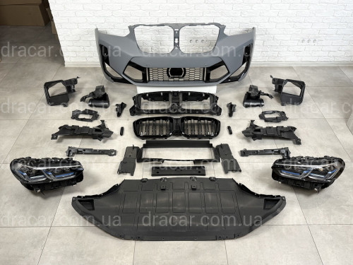 Рестайлинг комплект обвеса X4M F98 2022+ для BMW X4 G02 F98 2018-2021 артикул 8685