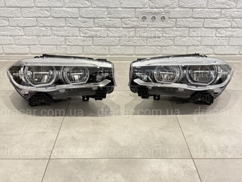 Фары Full LED BMW X5 F15 / X6 F16 2013-2018 комплетные с блоками 2шт., АПГРЕЙД КСЕНОН В LED артикул 8862