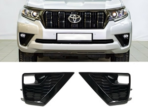 Накладки крышки на туманки Toyota Land Cruiser Prado 150 2018+ 2шт.