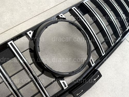 Решетка радиатора GT CHROME Mercedes ML-class W166 2012-2015 артикул 8800