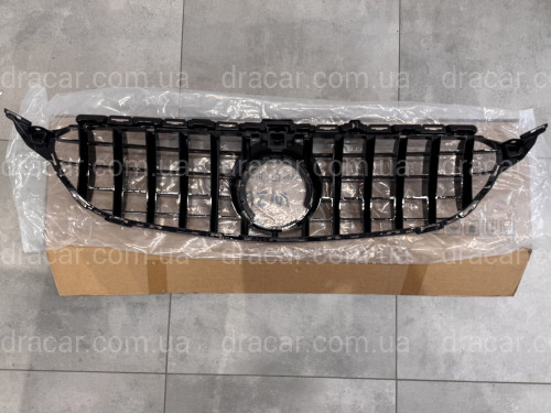 Решетка радиатора GT BLACK Mercedes C-Class W205 2019-2021 ПОД КАМЕРУ артикул 8782