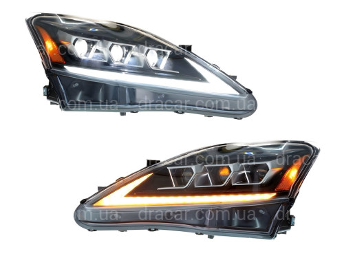 Фары Full LED 3 линзы Lexus IS 2005-2012  артикул 7870