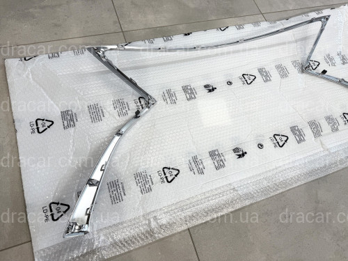Хром окантовка решетки (верхний + нижний) Lexus RX 2019-2022 артикул 8913