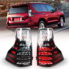 Задние фонари черно-белые рестайлинг 2020+ для Lexus GX 460 2009-2023 2шт.