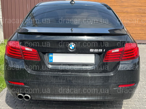 Спойлер лип на багажник BMW series 5 F10 2010-2016 ABS пластик, черный глянец артикул 8926