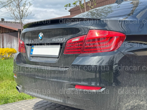 Спойлер лип на багажник BMW series 5 F10 2010-2016 ABS пластик, черный глянец артикул 8926