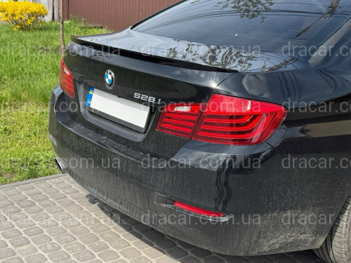 Спойлер лип на багажник BMW series 5 F10 2010-2016 ABS пластик, черный глянец артикул 8926