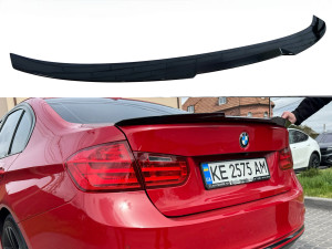 Спойлер лип стиль M4 для BMW 3 series F30 2012-2018 ABS пластик, черный глянец