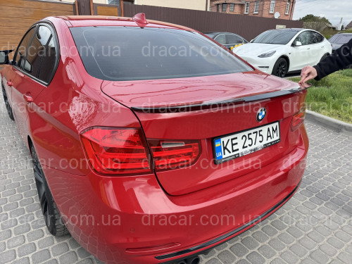 Спойлер лип стиль M4 для BMW 3 series F30 2012-2018 ABS пластик, черный глянец артикул 8927