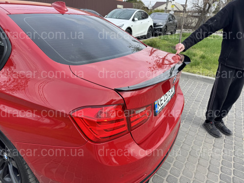 Спойлер лип стиль M4 для BMW 3 series F30 2012-2018 ABS пластик, черный глянец артикул 8927