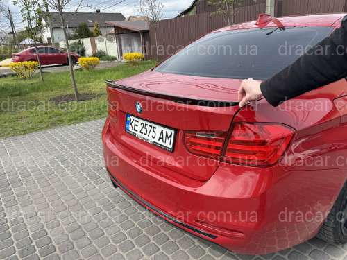 Спойлер лип M Performance BMW 3 series F30 2012-2018 ABS пластик, черный глянец артикул 8526
