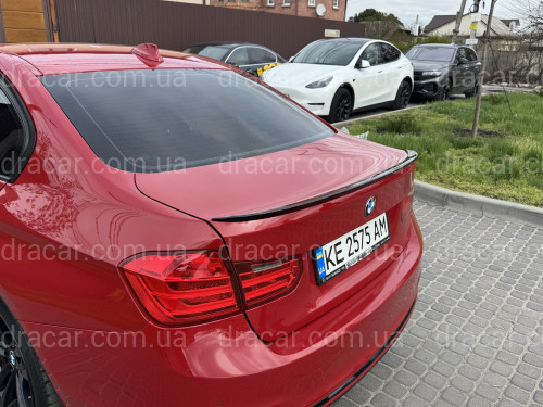 Спойлер лип багажника BMW F30 2012-2018 АBS пластик, черный глянец артикул 8424