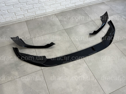 Накладка переднего бампера M Performance BMW 5 series G30 G31 LCI 2020-2023 , черный глянец артикул 8946