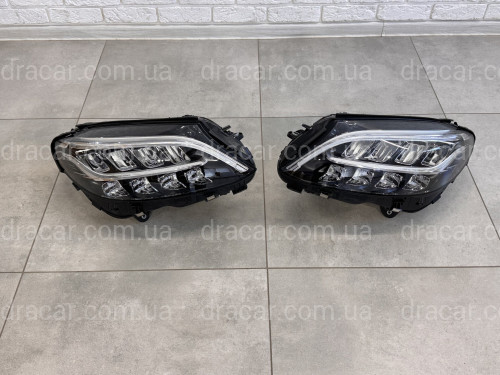 Фары Full LED рестайлинг 2019+ для Mercedes C-Class W205 2013-2021 комплектные с блоками 2шт. артикул 8854