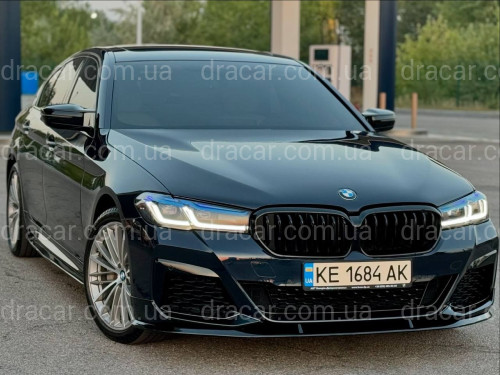 Накладка переднего бампера M Performance BMW 5 series G30 G31 LCI 2020-2023 , черный глянец артикул 8946