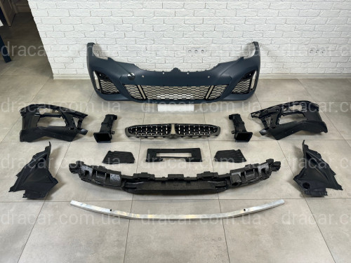 Передний бампер в сборе с ноздрями M 340i BMW 3 series G20 G21 2019-2022 артикул 8949
