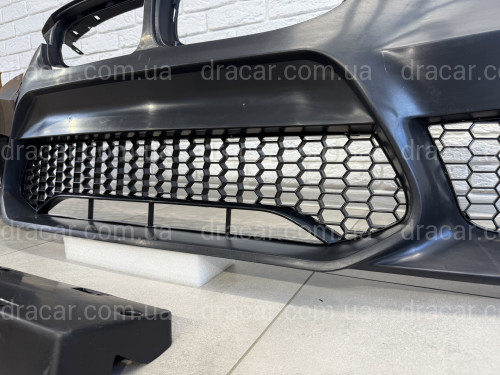 Передний бампер в сборе в стиле M5 F90 для BMW 3 Series F30 F31 2012-2018 (под омыватели / без отверстий под парктроники) артикул 8959