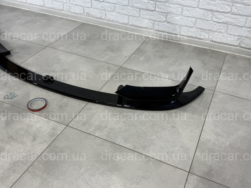 Юбка переднего бампера юбка M3 для BMW 3 series F30 F31 2012-2018 абс пластик, черный глянец артикул 8964