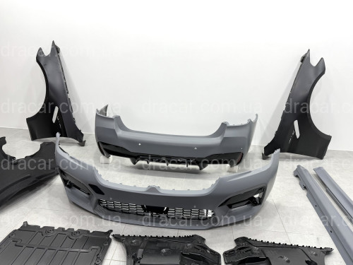 Комплект обвеса M5 ШИРОКАЯ ВЕРСИЯ для BMW 5 series F90 / G30 2020-2024 ( крылья, подкрылки, бампера в сборе, пороги) артикул 9009