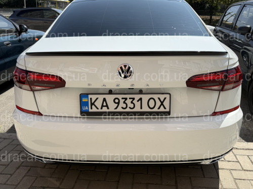 Спойлер лип Volkswagen Passat B9 USA 2019-2022 ABS пластик цвет черный артикул 7299