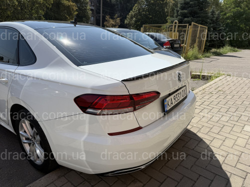 Спойлер лип Volkswagen Passat B9 USA 2019-2022 ABS пластик цвет черный артикул 7299