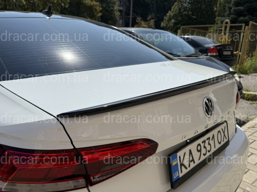 Спойлер лип Volkswagen Passat B9 USA 2019-2022 ABS пластик цвет черный артикул 7299