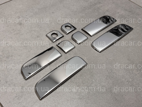 Накладки на ручки Kia Soul 2007-2011 плоские ручки (нержавеющая сталь) артикул 2015