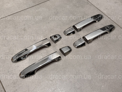 Накладки на ручки Toyota Yaris 2011-2015 (нержавеющая сталь) артикул 4920