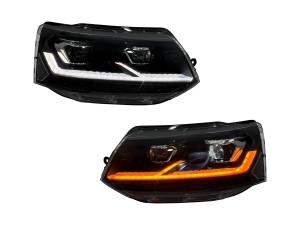 Full led фары стиль Multivan T6.1 2020+ для T5 2010-2015 (левая+ правая) комплектные с блоками